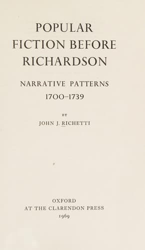 Popular fiction before Richardson